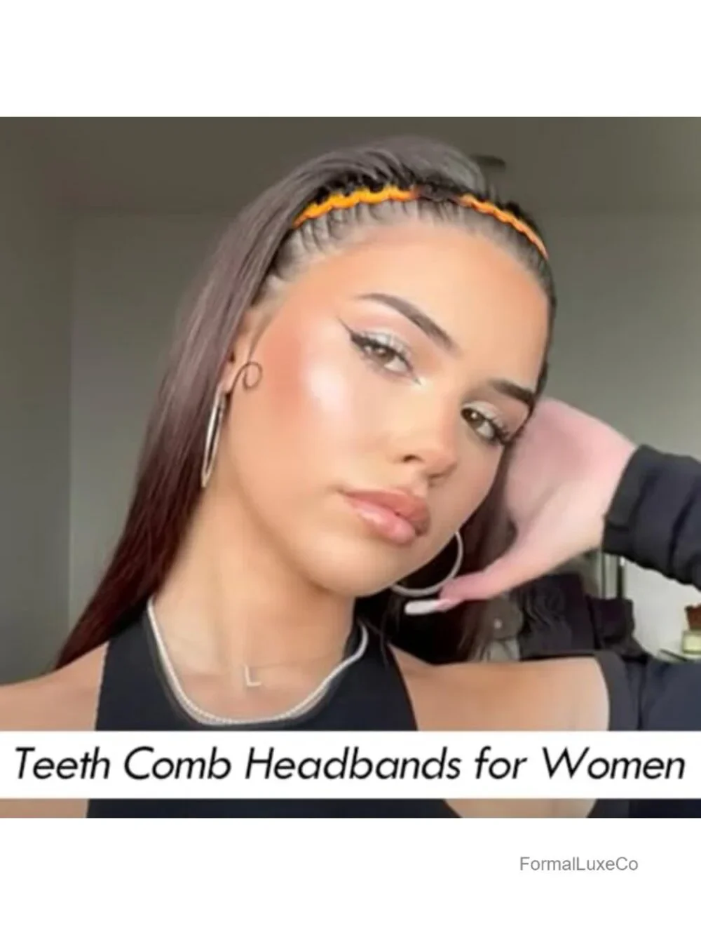 Zig Zag Plastic Comb Claw Headbands for Women Girls 90s Wavy Teeth Non-Slip